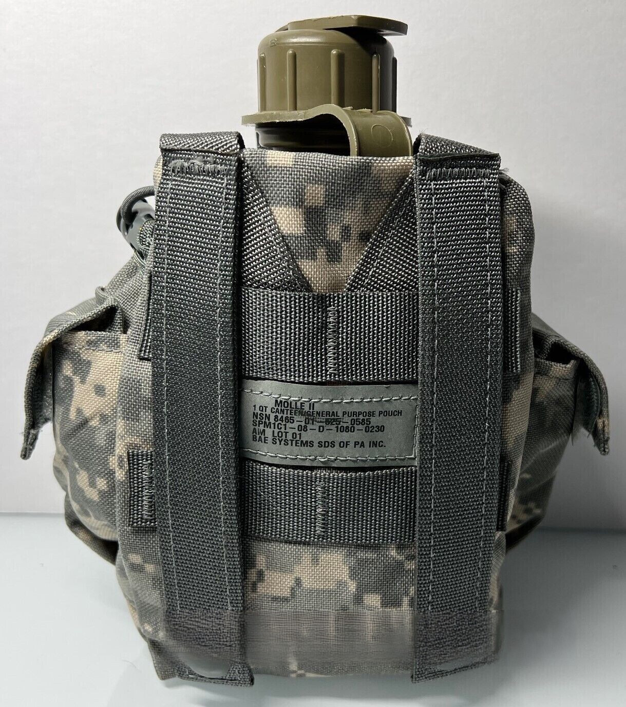 US Military Canteen Cup With Canteen With ACU MOLLE Pouch VGC