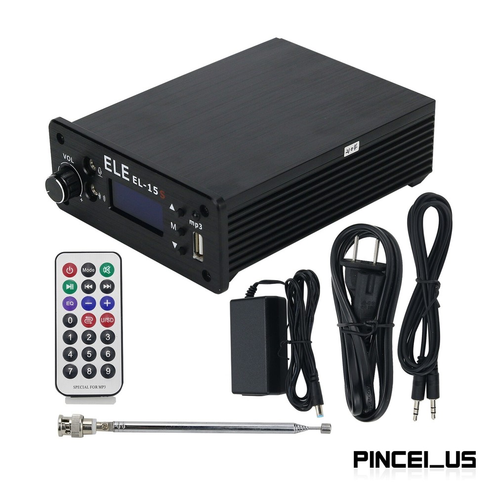 EL-15S FM Broadcast Transmitter Timing Wireless Broadcast 0.1-7W For U Disk MP3