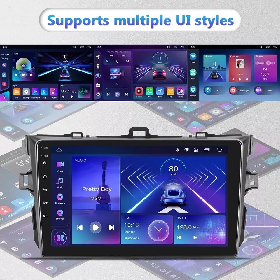 FOR TOYOTA COROLLA 2009-2013 Apple Carplay Car Radio Android 13 GPS Navi Stereo