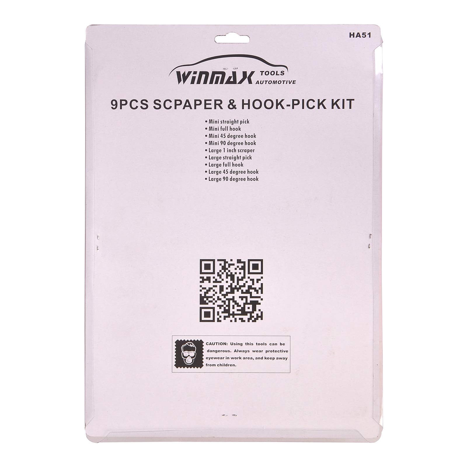 9-Piece Scraper Hook and Pick Tool Set Car Removal Tool O Rings Seals Rubber