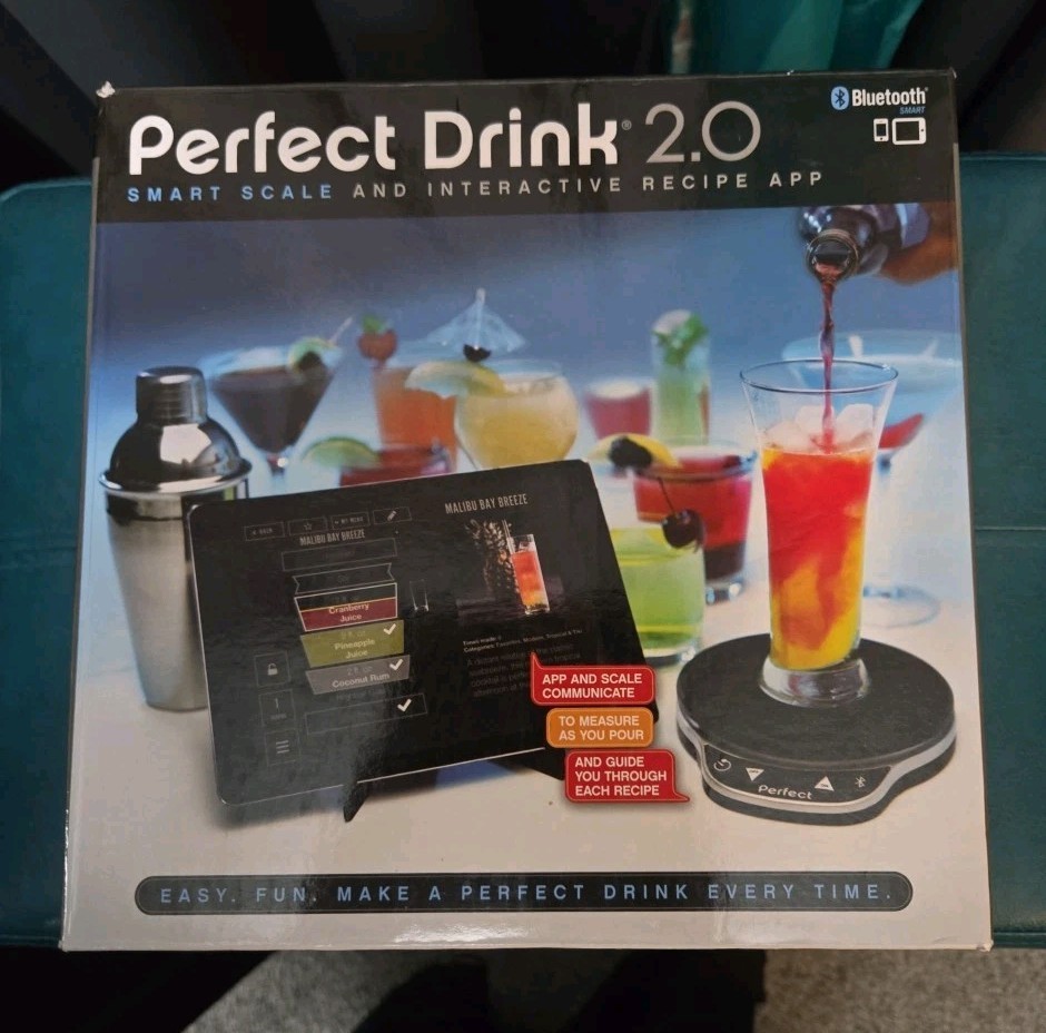 Perfect Drink 2.0 App-Controlled Smart Scale Bartending Cocktail Making Set
