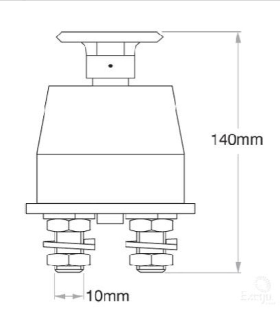 Battery Master Isolation Switch Double Pole On/Off DPST 250A @ 12V