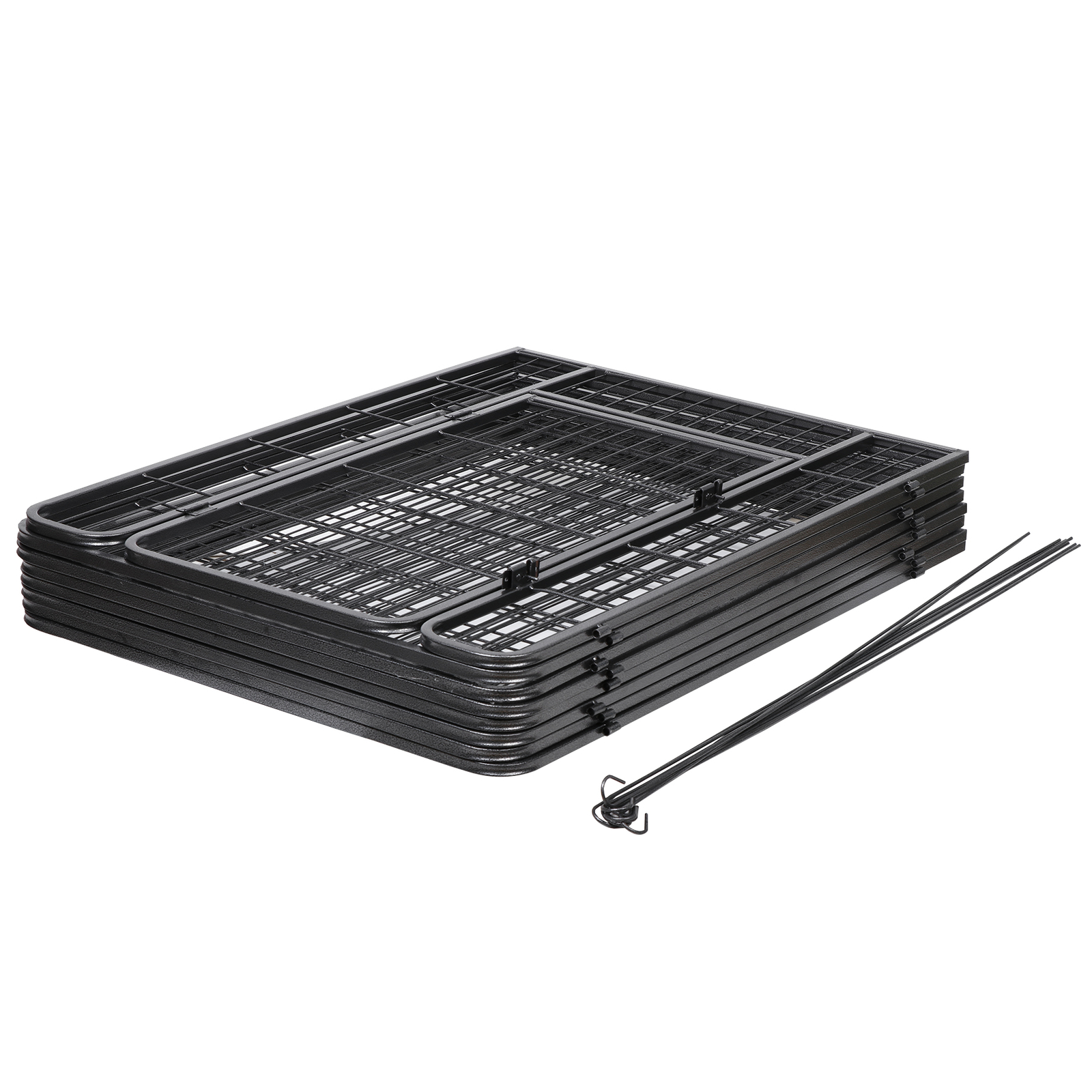 Dog Playpen 40" Height 8 Panels Metal Dog Fence Portable Dog Pen for Yard Black