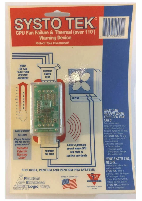 SYSTO TEK CPU Fan Failure & Thermal Warning Device