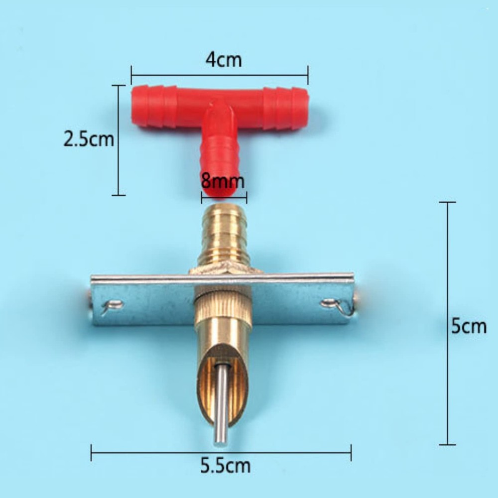 AUNMAS 10Pcs Rabbit Drinker Nipple Waterer Set Automatic 360 Degree Stainless...