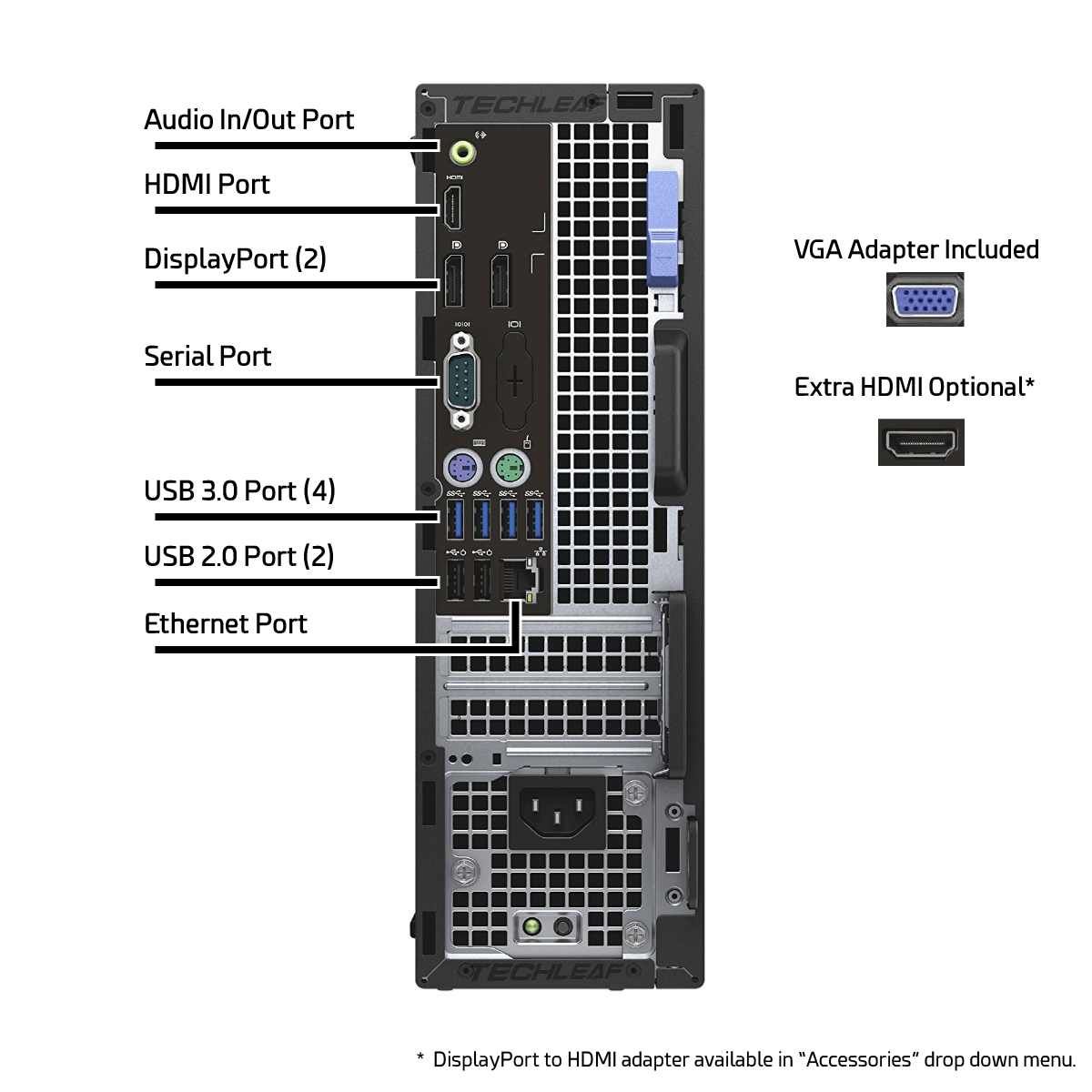 Dell Desktop Computer PC i5-6500, up to 32GB RAM, 4TB SSD, Windows 10 Pro, WiFi