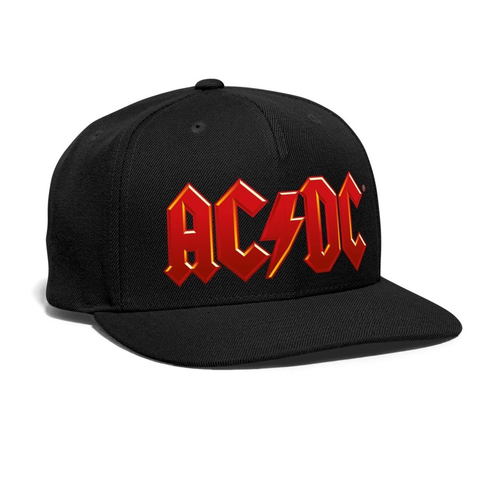 AC/DC Classic Logo With Lightning Bolt Snap-back Baseball Cap