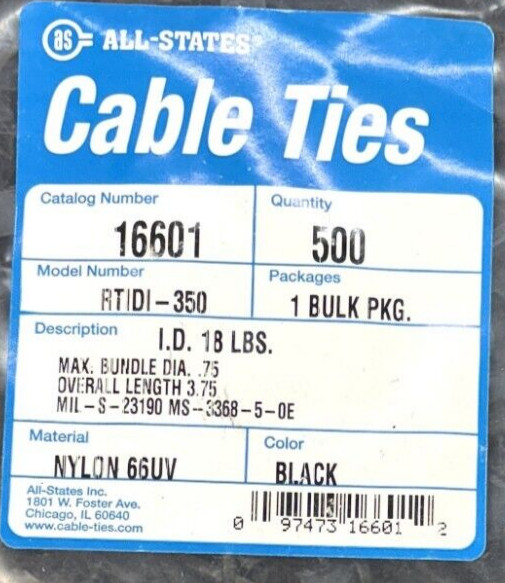 MS-3368-5-OE CABLE TIES 25 EACH