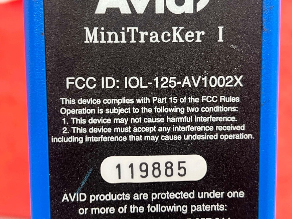 AVID IOL-125-AV1002X Hand held RF ID Tag Reader