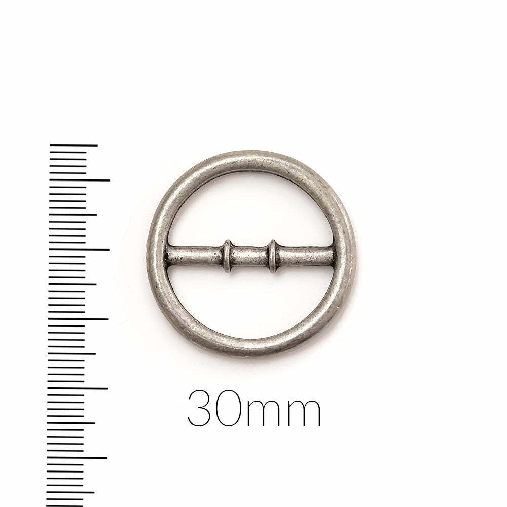 antique pewter solid ring with bar finding