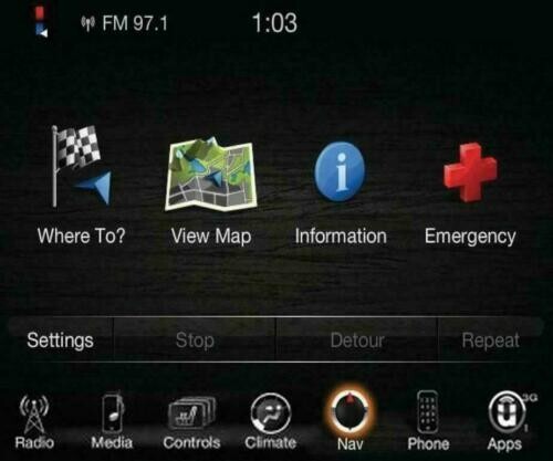CHRYSLER RA3 Navigation Activation Uconnect 8.4