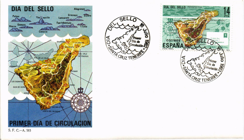 Spain covers (5) special postmarks (2014)