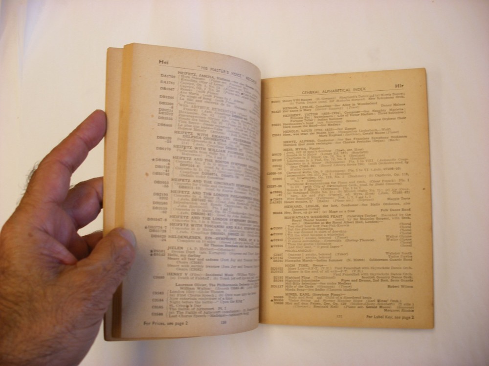 Original Victor HMV Phonograph Record Catalog - 1948-9