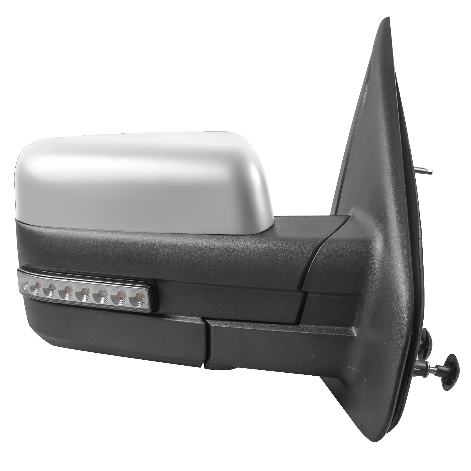 1 Pair Chrome Tow Side View Mirrors For 04-14 Ford F-150 with Sequential Signal