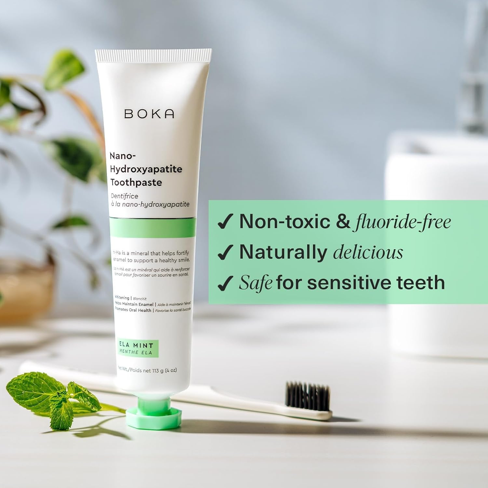 Boka Fluoride Free Toothpaste - Nano Hydroxyapatite, Remineralizing, Sensitive T