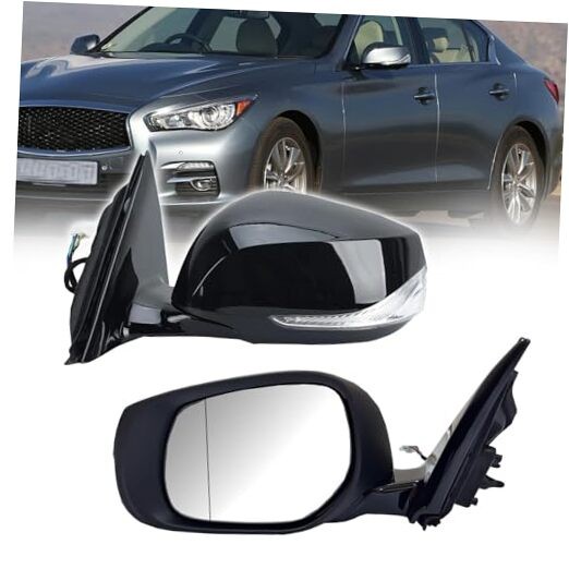 Driver Side Mirror Assembly Compatible with 2014-2021 7Pins-Driver Left Side