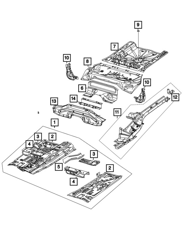 Genuine Mopar Frame Rail Bracket Right 68616547aa