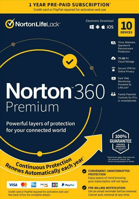 Symantec Norton 360 Premium for Windows, Mac, Android - 21389946