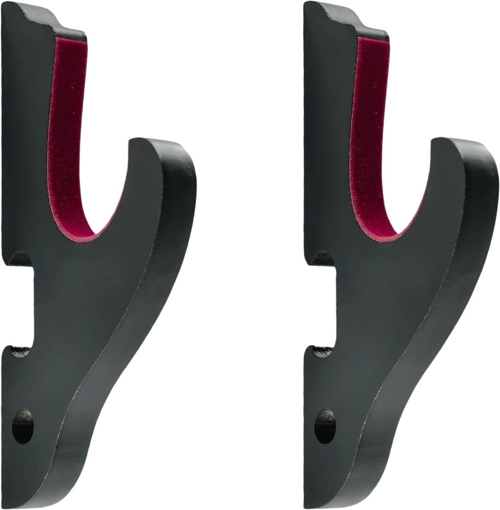 Elegant 2-Piece Adjustable Samurai Sword Hook Wall Mount Set with Velvet Padding