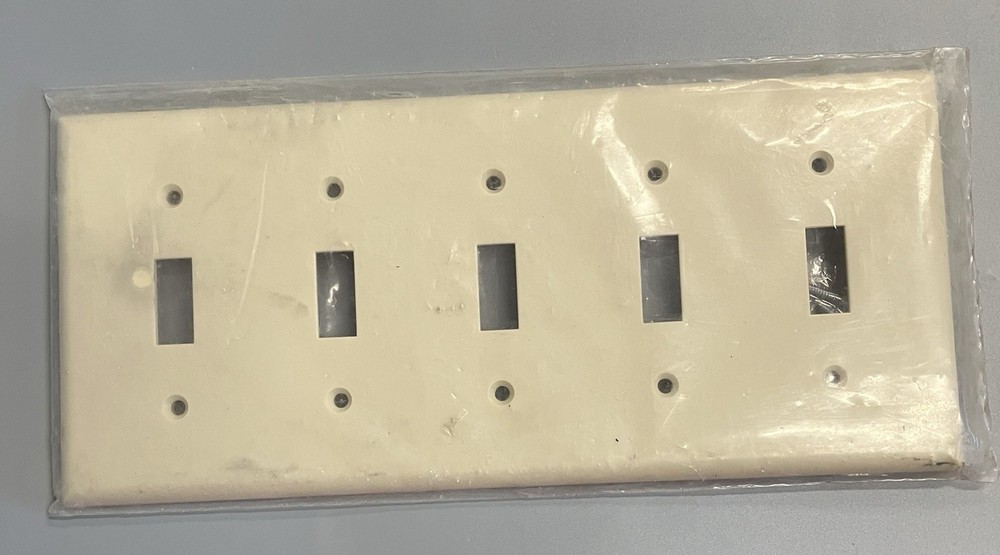 EAGLE 2155V 5 GANG TOGGLE SWITCH PLATE IVORY