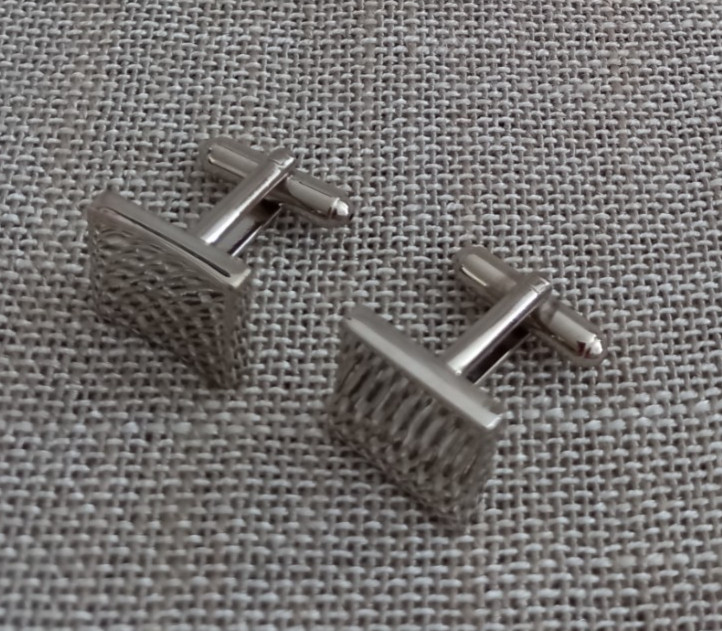 White metal cufflinks