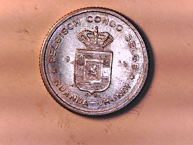 BELGIAN CONGO 1954 Fifty centimes Uncirculated.