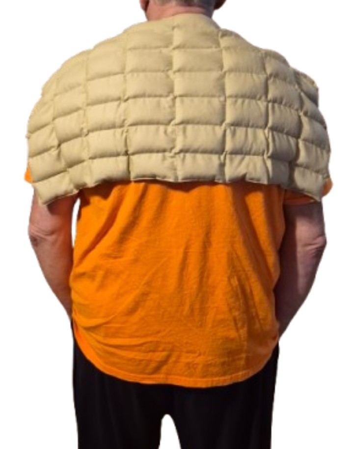 Extra wide microwaveable heating pad (5+ pounds)