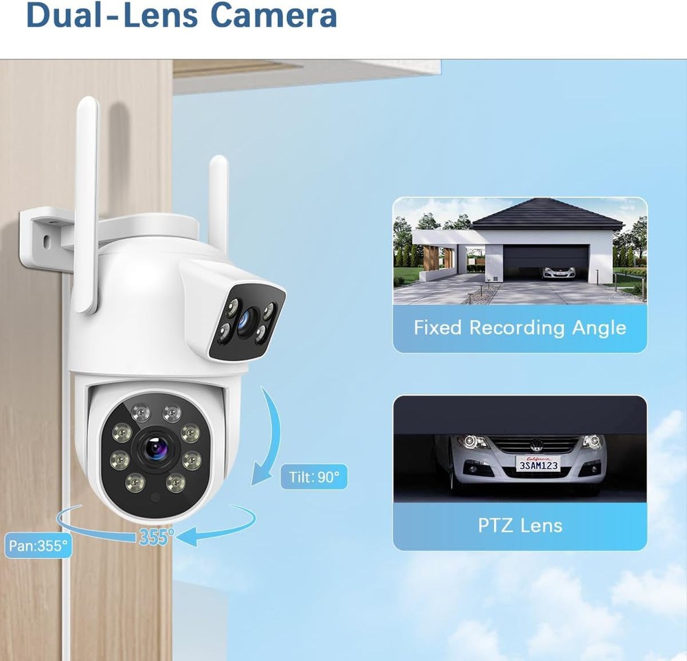 4x 4MP Network Cam Wireless Security Camera System Two Way Audio IR Night Vision