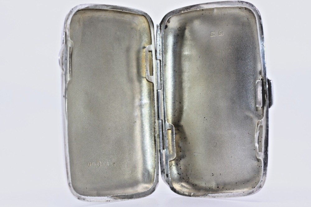 YEOMAN WARDER ANTIQUE SILVER CIGARETTE CASE 1902