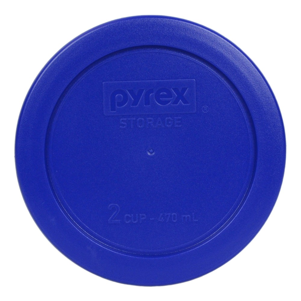 Pyrex 7200-PC Cadet Blue Plastic Food Storage Replacement Lid Cover (4-Pack)