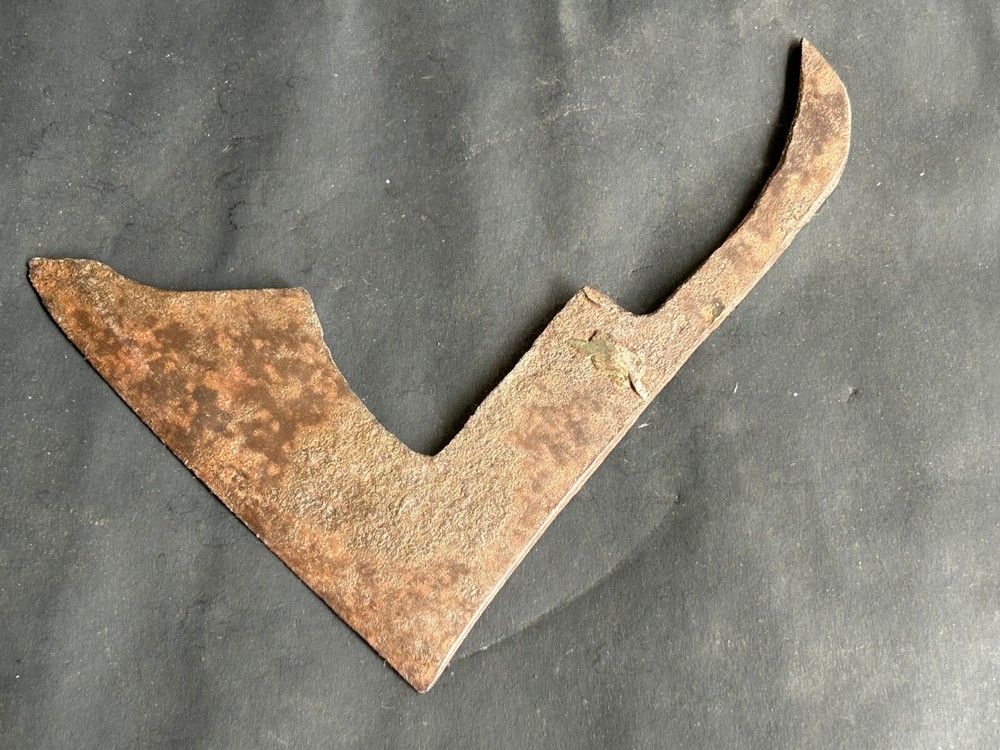 VINTAGE HAND FORGED RUSTIC IRON UNIQUE L SHAPE DOUBLE BIT HEAD HATCHET AXE TOOL