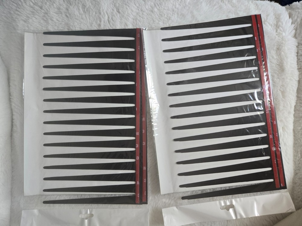 2 Pks 3D Charming Black False Eyelashes Eye Lash Sticker Headlight Decoration