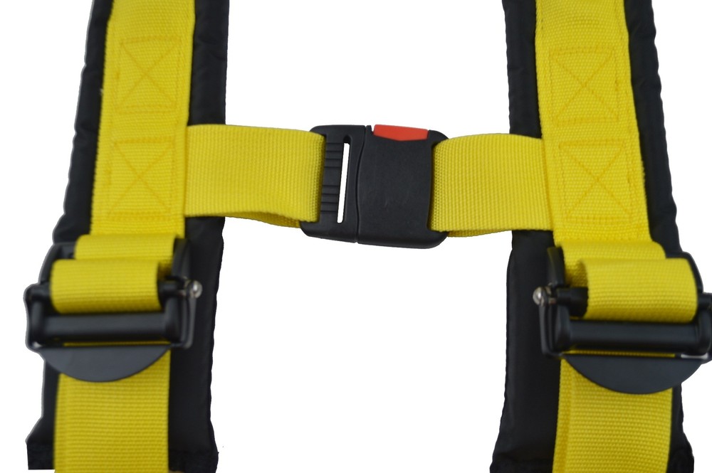 UTV SEAT BELT HARNESS RACE 2" HARNESS 4 POINT LATCH TYPE YELLOW