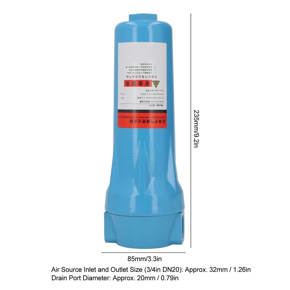 Clear Thread High Efficiency Compressed Dryer Air Filter For Safe Gas