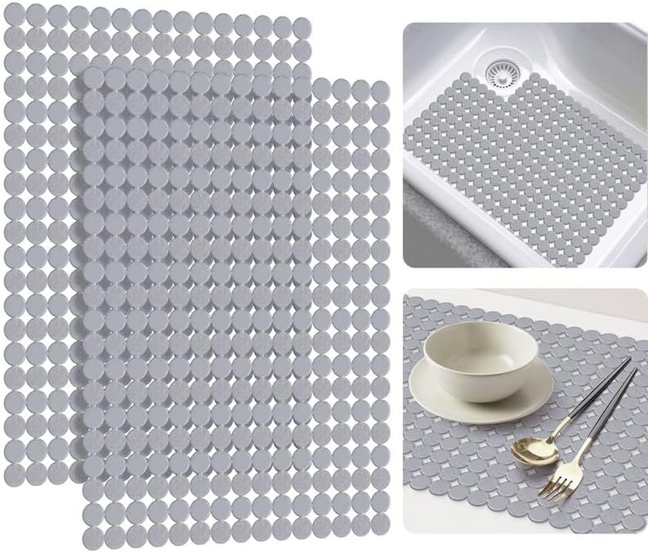 2-Pack Kitchen Sink Mat: PVC Eco-Friendly Adjustable Sink Protector | Sink Liner
