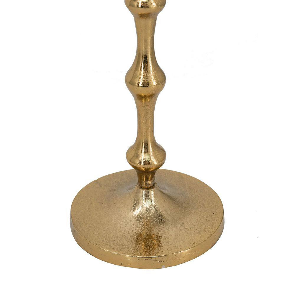 Transitional Glow Series Bronze Aluminum Taper Candle Holders 3-Pack