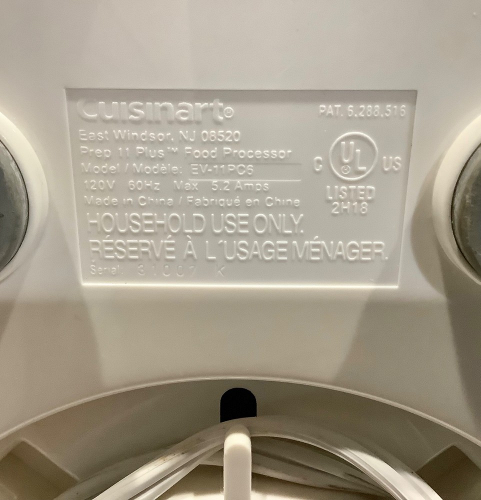 Cuisinart -CUSTOM PREP 11 PLUS- Food Processor (Motor/Base Only) *Works Fine*