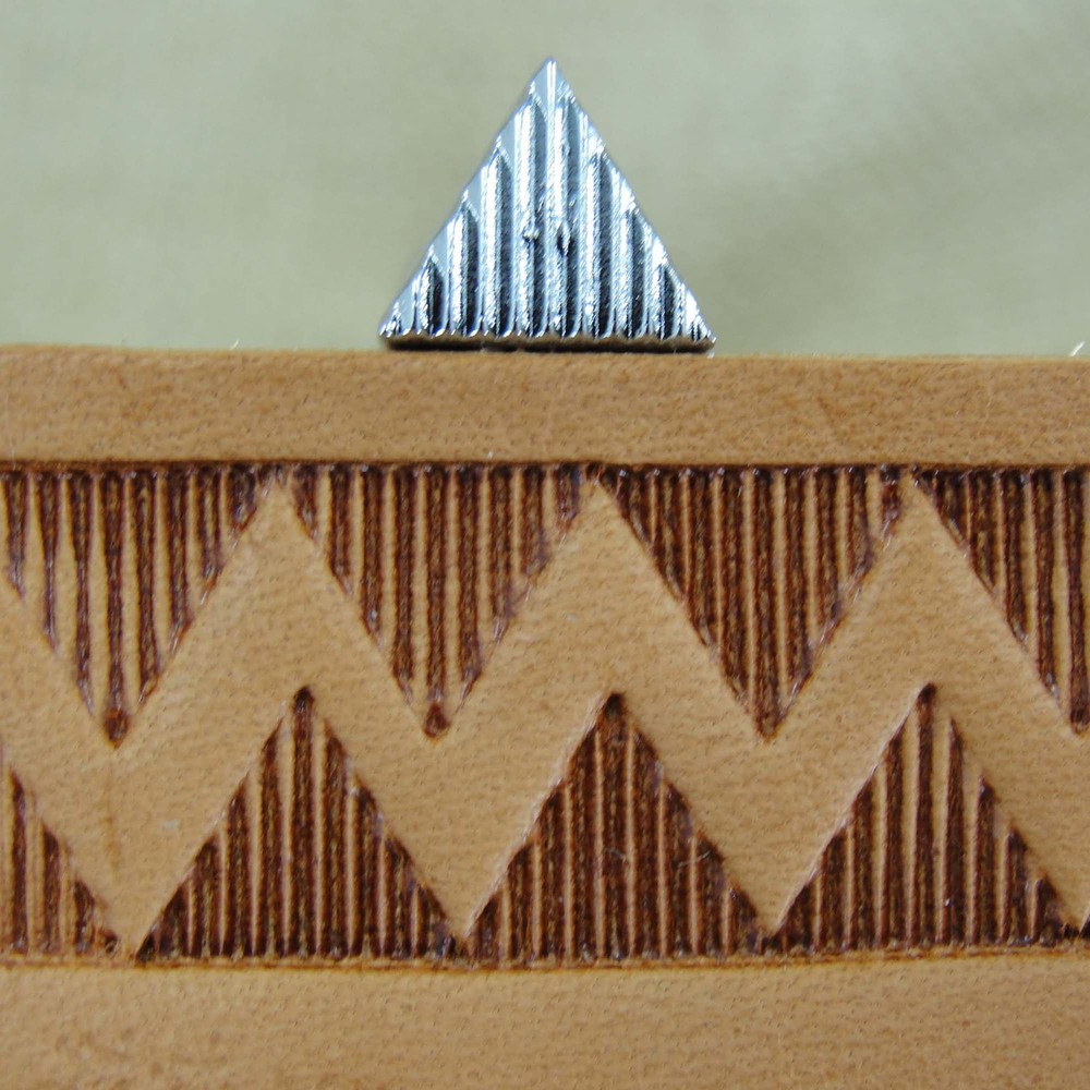 Craft Japan - Large Leaf Liner Stamp, Lined Triangle (Leather Stamping Tool)