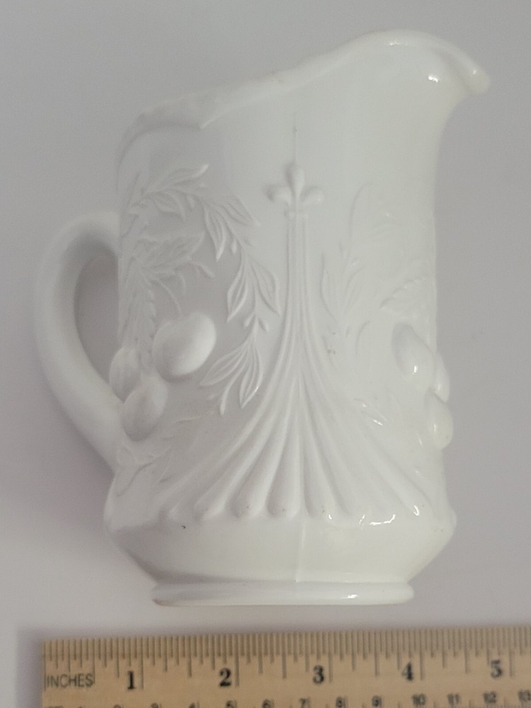 Milkglass Cherry Small Pitcher