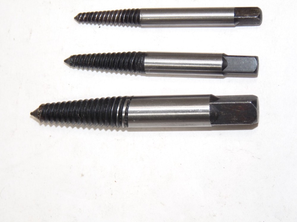 5 Unmarked Screw Extractors 1, 2, 3, 4, 5