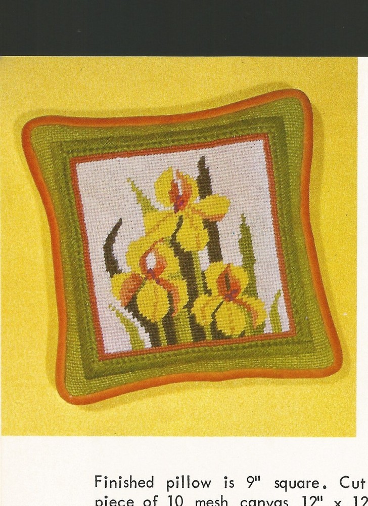 Needlepoint Patterns Butterfly Rose Bee Iris Bargello Vintage 197s P42