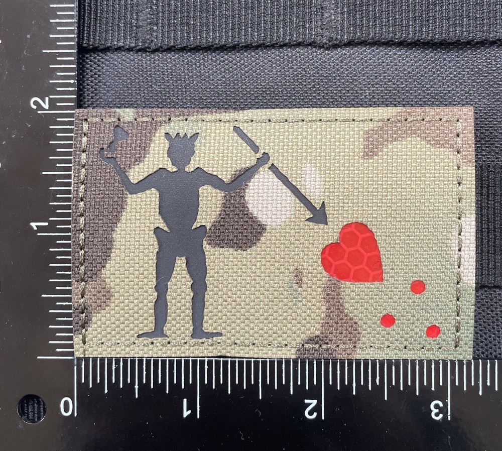 Blackbeard Pirate navy Seal DEVGRU Tactical morale IR Patch Hook Loop 3.2” MC