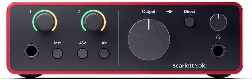 Focusrite Scarlett Solo 4th Gen USB Interface Bundle with H&A 10' XLR Cable