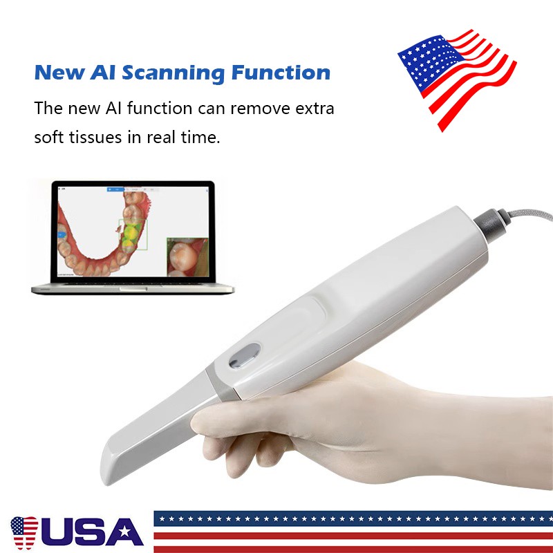 Dental Intraoral Scanner Digital Impression 3D Scanner & Software w/ 4 tips