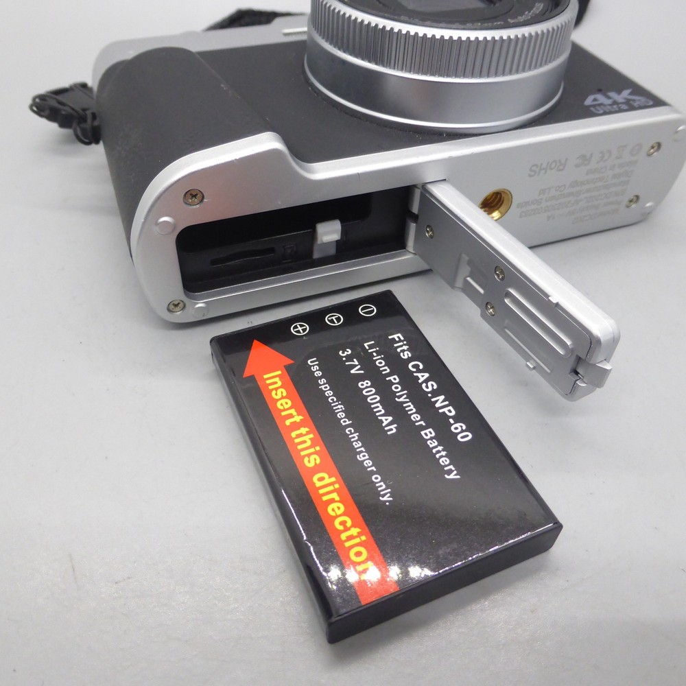 4K Ultra HD Digital Camera 24.0MP Black Tested