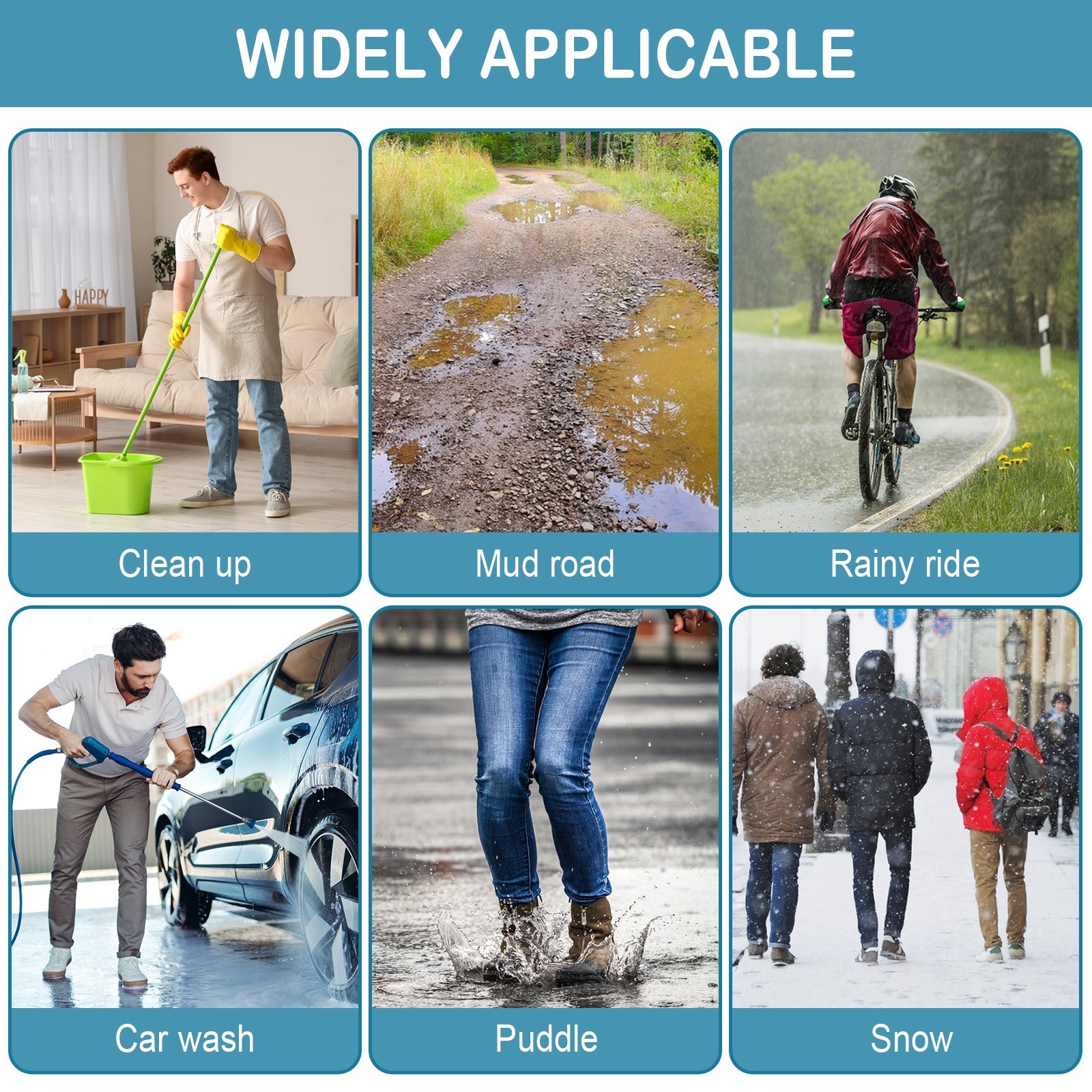 10 Pair Disposable Waterproof Shoe Covers Non-Slip Rain Booties Men Women Clear