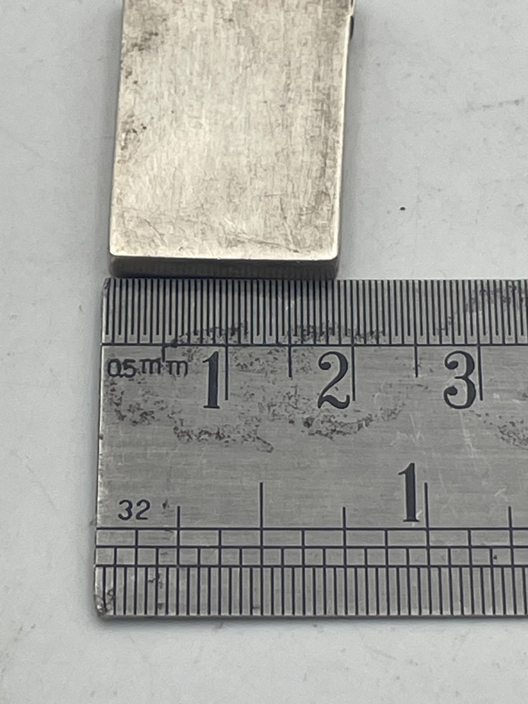 RARE ANTIQUE FLAT TOP SOLID SILVER VESTA CASE SLIDING DOOR PENDENT