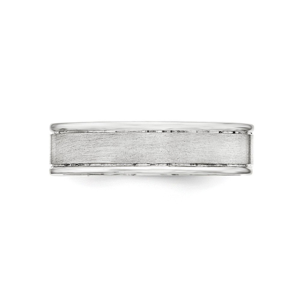 Solid 925 Sterling Silver 6mm Matte Brushed Finish Unique Wedding Band Ring