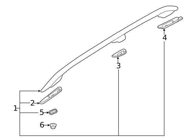Genuine Subaru Rail Assembly Protector 91192SJ050