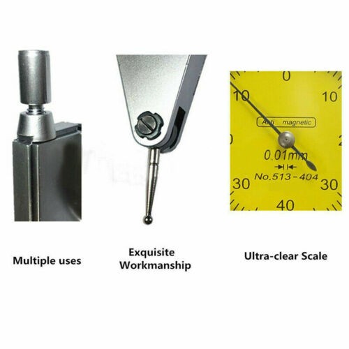 Leverage Dial Indicator Magnetic Base Micrometer Measuring Tools Indicators